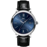 ราคา IwcIwcfanนาฬิกา Botao Fino 18K Platinum Automatic Mechanical Watch Male IW356512จานสีฟ ้ า (29951977654)