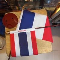 ราคา ธง ไทย ฝรั่งเศส THAILAND FRANCE ธงนานาชาติ ธงตั้งโต๊ะแบบไขว้ ขนาด 14×20cm เสาขนาด เส้นผ่านศูนย์กลาง 7.5cm สูง 35cm (24965226630)