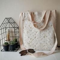 ราคา Lace tote bag กระเป๋าผ้า ลูกไม้(นิ่มมากก)ช (71394228)