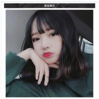 ราคา วิกผมแฟชั่นM722 ยาวประบ่าปลายผมงุ้ม ผมม้าบางแสกกลางมีหนังศรีษะเทียม (2363175181)