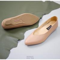 ราคา Minimalist รองเท้าหนังแกะ Veneta สีนู๊ด Veneta Nude รองเท้าหัวแหลม มีซัพพอร์ต พื้นไม่บาง พื้นกันลื่น Rubber sole Lambski (2670349454)