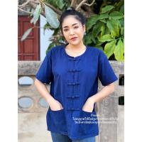 ราคา Pearshop เสื้อม่อฮ่อมผู้หญิง หม้อฮ่อม เสื้อพื้นเมือง (19773364451)