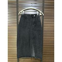 ราคา กระโปรงยีนส์ กระโปรงยีนส์ยาวสีดำ (27413373738)