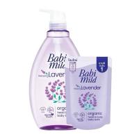 ราคา Babi Mild เบบี้มายด์ อัลตร้ามายด์ สบู่เหลวอาบน้ำและสระผมรุ่นปั๊ม800มล.+ถุงเติม 350มล. (29682155870)