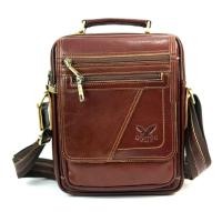 ราคา Chinatown Leather กระเป๋าสะพายหนังแท้หูจับซิปยื่นฝาหน้าสีน้ำตาลแทนipad2-3 (29052991809)