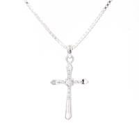 ราคา Lucky Gems จี้เงินแท้ 925 เพชร CZ ชุบโรเดียม จี้ไม้กางเขน LKPD133 (20087983528)