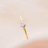 ราคา [ พร้อมส่ง ] แหวนเพชรแท้ เพชรเบลเยี่ยมคัต น้ำ100 ทองคำแท้9K (ทอง37.5%) [9KPR4448] (28917728004)