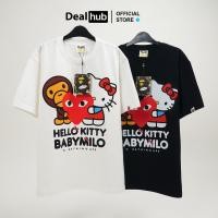 ราคา (Full Tag) Bape x Hello Kitty เสื้อยืด & Baby Milo Heart Digital Print European Form (41457688203)