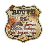 ราคา ป้ายสังกะสีวินเทจ Route US 66 (ปั๊มนูน) (1029807286)