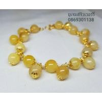ราคา ข้อมือหยกพม่าแท้ % หยกน้ำผึ้งสวย หยกสีทอง คิดพิเศษ Burma jade หยกน้ำผึ้งเหลืองทองสวย ส่งเสริมทรัพย์ สินค้าคัดเกรดA (6447138933)