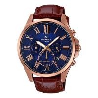 ราคา Casio Edifice นาฬิกาข้อมือผู้ชาย สายหนังแท้ รุ่น EFV-500GL-2A - สีโรสโกลด์ (1341142559)