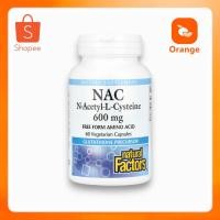 ราคา พร้อมส่ง Natural Factors NAC N-Acetyl-L-Cysteine 600 mg 60 Vegetarian Capsules (26535948416)