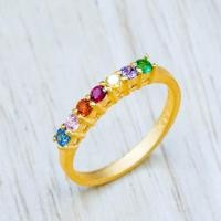 ราคา YHLG แหวนทองอัญมณี 7 สี น้ำหนักครึ่งสลึง (23542382233)