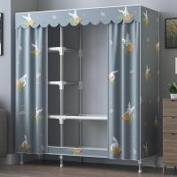 ราคา ตู้เสื้อผ้าแบบเรียบง่าย ตู้เสื้อผ้าเหล็ก ท่อเหล็กเสริมแรง ตู้เสื้อผ้า ห้องนอน บ้าน (27759463713)