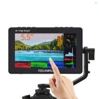 ราคา Yb2 Monitor FEELWORLD F5 PRO X 5.5 นิ้ว IPS Monitor 1600nit Video Panel 1920*1080px Touch Control 4K UHD Input Output Output Support V-mount แบตเตอรี่/NP-F Bat (28864977479)