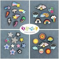 ราคา Jibbitz crocs charm อุปกรณ์เสริม จิ๊บติดรองเท้า crocs jibbitz gbits crocs charm สีรุ้ง DIY สําหรับ crocs jibbitz crocs ของแทั ตัวติดรองเท้า crocs (25369465917)