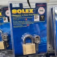 ราคา กุญแจคีย์ Solex แม่กุญแจ Solex 40 มิล กุญแจทองเหลือง R40 R40L โซเล็กซ์ (22389756169)