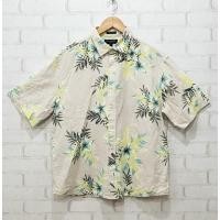 ราคา (W01) เสื้อเชิ้ตแขนสั้นผู้ชาย BANANA REPUBLIC ลายดอกไม้ Tropical สไตล์ฮาวาย อก 50" ยาว 26" (40759442242)