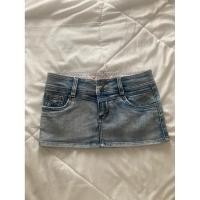 ราคา กระโปรงยีนส์เอวต่ำ กระโปรงยีนส์ทรงเอมือสอง (25946275217)