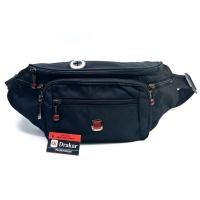 ราคา Chinatown Leather กระเป๋าคาดเอว ผ้า ผู้ชาย สะพายหน้าอก ผ้า สีดำ Dakar (18492848764)