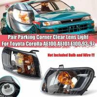 ราคา เลนส์ไฟหน้ารถยนต์ สีดํา สําหรับ Toyota Corolla AE100 E100 AE101 1993-1997 2 ชิ้น (22236005014)