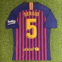 ราคา (MEN’S)(PLAYER) FC BARCELONA 2018-19 SERGIO BUSQUETS No.5 Blue Home Kit size M เสื้อฟุตบอล บาร์เซโลน่า บาร์ซ่า Barca (11283446711)