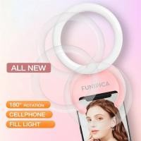 ราคา USB Charge Led Selfie Ring Light Mobile Phone Lens LED Selfie Lamp Ring for iPhone Samsung Xiaomi Phone Selfie Light (25562520467)