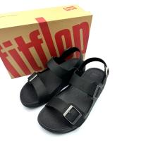 ราคา รองเท้าแตะผู้ชาย Fitflop Gogh Moc Buckle Leather Back Stap สีดำ #44 (24414872126)