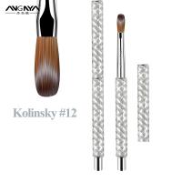 ราคา ANGNYA Kolinsky ชุดแปรงเล็บอะคริลิค 3D Pure Handmade เล็บแปรงสําหรับอะคริลิค Application Professional Nail Art แปรง (40906240381)