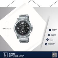 ราคา นาฬิกาข้อมือ Casio รุ่น MTP-E112D-1AVDF Standard- นาฬิกาข้อมือผู้ชาย สีเงิน/สีดำ สายหนัง (511035354)