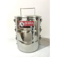 ราคา Zebra ปิ่นโต สแตนเลส หูล็อค 3 ชั้น ตราหัวม้าลาย ขนาด 16/3 ซม. (1988251342)