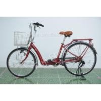 ราคา จักรยานแม่บ้านญี่ปุ่น - ล้อ 22 / 26 นิ้ว - มีเกียร์ - อลูมิเนียม - Bridgestone - สีแดง [จักรยานมือสอง] (19081464189)