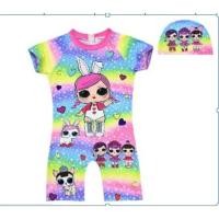 ราคา ชุดว่ายน้ำเด็ก : ชุดบอดี้สูท LOL สีชมพู (18947499882)