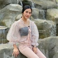 ราคา เสื้อคลุมชีฟอง ลายปักหัวใจ งานป้ายMoney+ (5015416537)