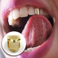 ราคา 4 สีที่กําหนดเอง Fit Gold Plated HipHop ฟันเดี่ยว Grillz หมวกด้านล่างทันตกรรม Grill ฟันหมวกฮาโลวีนคอสเพลย์ (27319551476)