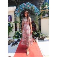 ราคา เดรสชมพูฟ้า งานปักลายปะการัง (22971537856)