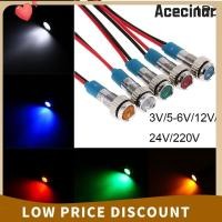 ราคา Acecinar 1 PC LED โลหะไฟแสดงสถานะสีแดงสีเหลืองสีฟ้าสีเขียวสีขาวกันน้ํารถบรรทุกเรือ 3V 5V 6V 9V 12V 24V 220V (27278037255)
