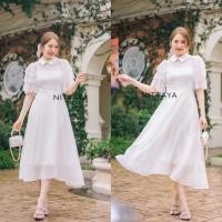 ราคา Nittaya เดรสยาวสีขาวออกงานใส่ทำบุญ (22556780059)