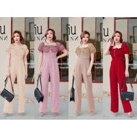 ราคา จั๊มสูทสาวอวบ จั๊มสูทขายาว จั๊มสูทสีชมพู จั๊มสูทสีครีม จั๊มสูทสีน้ำตาล จั๊มสูทสีเทา จั๊มสูทออกงาน ชุดออกงาน ชุดสาวอวบ (17433918885)