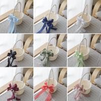 ราคา ตะกร้า ตกแต่งโบว์ พร้อมส่ง พร้อมใช้ ตะกร้าโปรยดอกไม้ ตะกร้าหวานน่ารัก (18792123047)