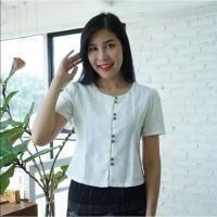 ราคา เสื้อผ้าฝ้ายพื้นเมือง​ เสื้อผู้หญิง​ผ้าฝ้ายเยื่อไผ่​ แบบเสื้อคอกลมแขนสั้น​ มีไซส์​อก​ 36​ ถึง​ 42​ นิ้ว (16792506076)