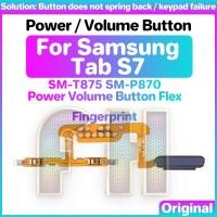 ราคา ปุ่มปรับระดับเสียง Flex เซ็นเซอร์ลายนิ้วมือสําหรับ Samsung Galaxy Tab S7 SM-T870 SM-T875 T870 T875 สวิทช์เปิด OFF Key Mute Volume ปุ่มควบคุมริบบิ้น Flex สาย (28370217460)