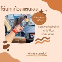 ราคา #โซ่นกแก้วสแตนเลสแท้สำหรับแอฟริกันเกรย์ อิเล็คตัส กระตั้วพร้อมชุดห่วงตัว S ความยาว 23 นิ้วเหมาะสำหรับเกาะไหล่พาไปเที่ยว (6935168838)