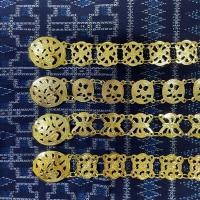 ราคา เข็มขัดโบราณทองและนาค หน้าB เข็มขัดคนแก่ใส่กับชุดไทยผ้าถุง ยาว43นิ้ว (พร้อมส่งในไทย) (25581374497)