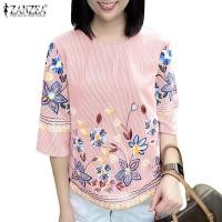 ราคา ZANZEA ซานเซีย เสื้อลำลองผู้หญิง สไตล์เกาหลี แขนกุด 3/4 พริ้ตตี้ พิมพ์ลาย (27288354818)