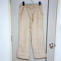 ราคา กางเกงขาบานลายทางมีดิ้นทอง Marks & Spencer (3761401597)