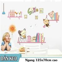ราคา รูปลอกตกแต่งผนัง - หมีน่ารักบนชั้นวางหนังสือ (43708836600)