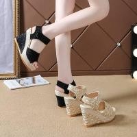 ราคา รองเท้ารัดส้น ส้นเตารีด-ส้นตึก สำหรับผู้หญิง สูง 4 นิ้ว มี 2 สี H33 (15838318859)