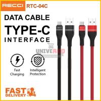 ราคา Recci RTC-N04C USB Type-C 2.4A สายชาร์จเร็ว, การส่งข้อมูล, 100 ซม., สายไฟเบอร์ทอ, ความต้านทานการดัด (17194755457)