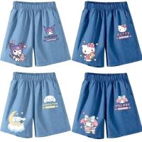 ราคา เด็กทารกการ์ตูนกางเกงขาสั้น Sanrio Hello Kittys My Melody Cinnamoroll Kuromi Kawaii สองแพ็คเด็กกางเกงขาสั้นกางเกง Tencel Casual Girls Sweatpants กางเกงน่ารัก (28981024435)